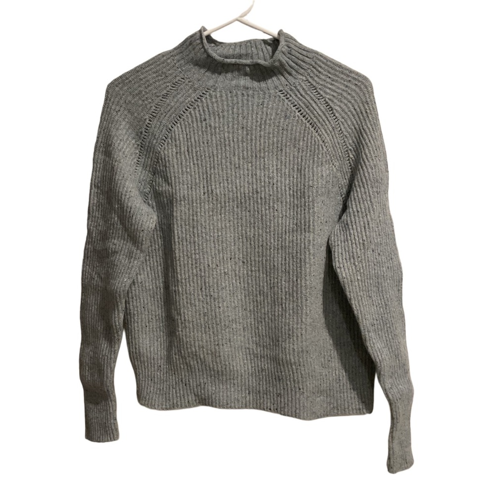 J. Crew Women’s Ribbed Knit Pullover Sweater Blue Mock‎ Neck